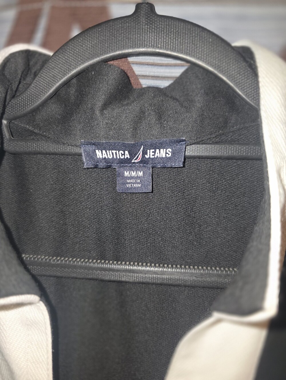 Nautica Jeans Lightweight Black and White Shirt Mini Dress